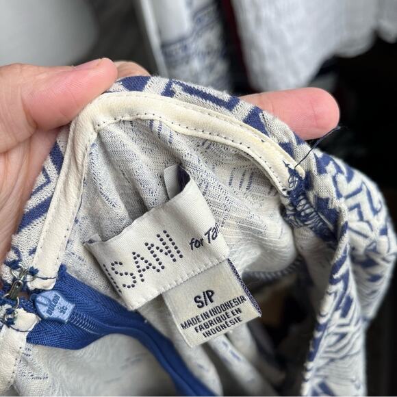 Isani For Target Blue Geometric Patterned Fit & Flare Dress - Picture 5 of 8